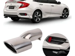 Ponteira de Escapamento Esportiva Honda Civic G10 – Aço Inox Premium