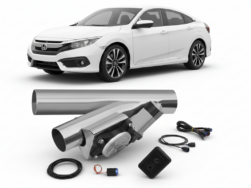 Kit Difusor Escape Esportivo Universal Inox + Acionamento Por Botão